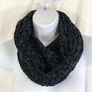 SHIHREEN Womens Black Chenille Infinity Scarf